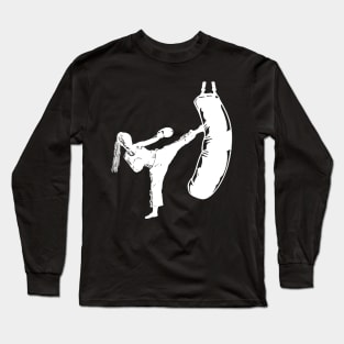 Kickbox Female Martial Artist Long Sleeve T-Shirt